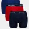 Lacoste 3pack Boxer Briefs In Multi With Navy Waistband For Men