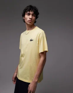 Lacoste Loungewear T-shirt In Light Yellow For Men -Clothes Fashion Store 207665683 1 yellow 1