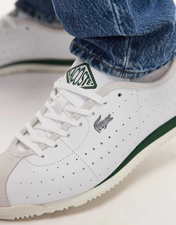 Lacoste Club Low Leather Trainers In White For Men 3 Lacoste Club Low Leather Trainers In White For Men - Image 3