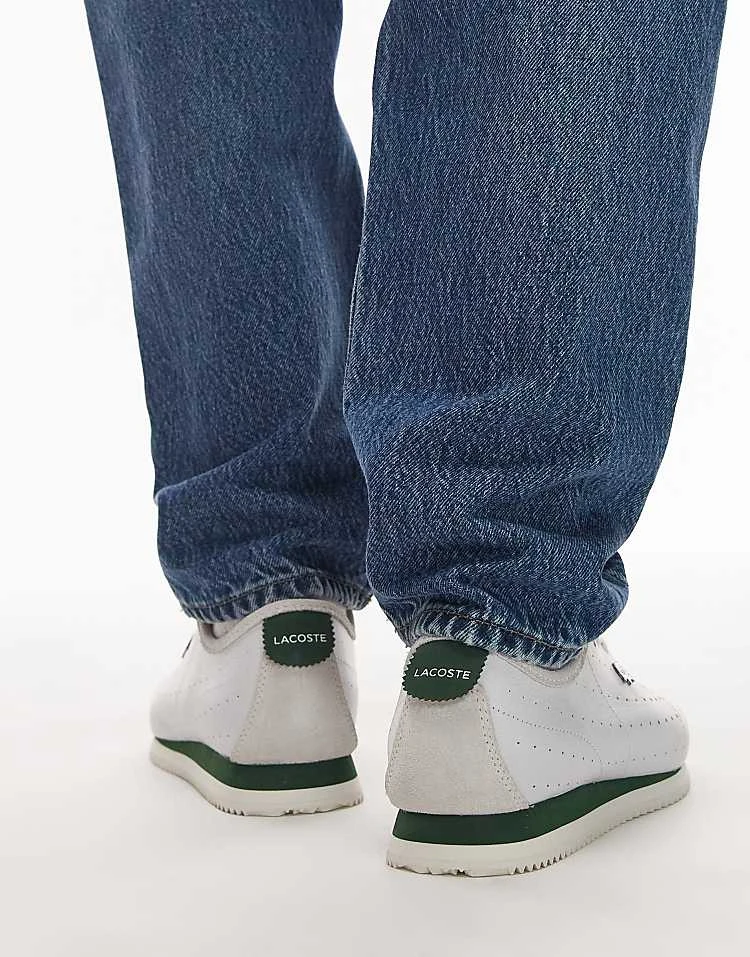 Lacoste Club Low Leather Trainers In White For Men 4 Lacoste Club Low Leather Trainers In White For Men - Image 4