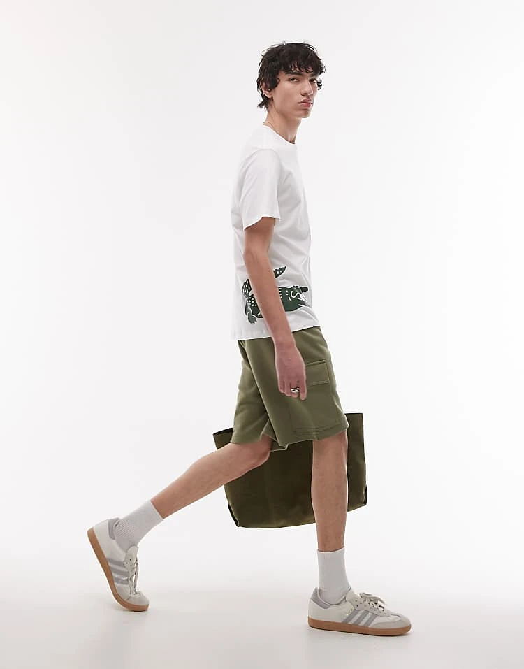 Lacoste T-shirt In White With Placement Logo For Men 2 Lacoste T-shirt In White With Placement Logo For Men - Image 2