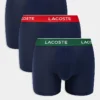 Lacoste 3pack Boxer Briefs In Navy With Coloured Waistbands For Men