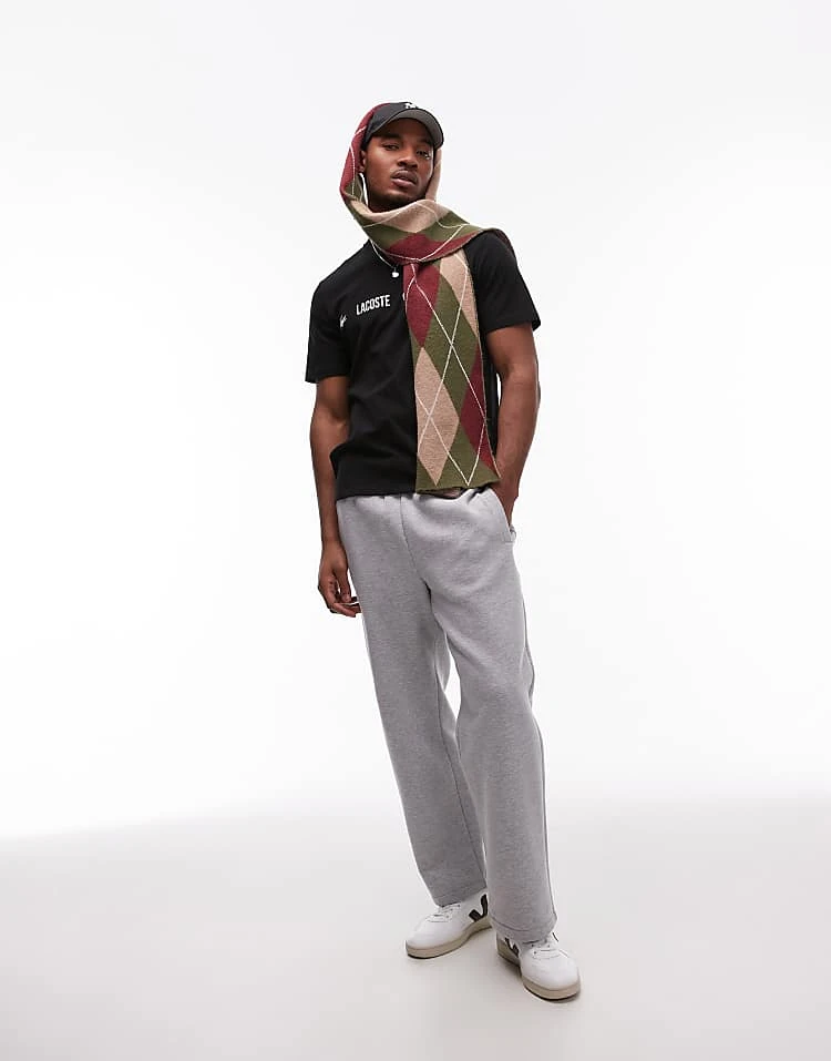 Lacoste Loungewear T-shirt In Black With Logo Stripe For Men 3 Lacoste Loungewear T-shirt In Black With Logo Stripe For Men - Image 3