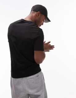 Lacoste Loungewear T-shirt In Black With Logo Stripe For Men 8 Lacoste Loungewear T-shirt In Black With Logo Stripe For Men -Clothes Fashion Store 207665762 4