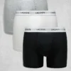 Lacoste 3pack Boxer Briefs In Multi White Waistband For Men