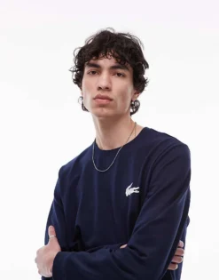 Lacoste Loungewear Sweatshirt In Navy For Men -Clothes Fashion Store 207665940 4