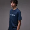 Lacoste Loungewear T-shirt In Navy Blue With Logo Print For Men