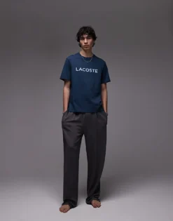Lacoste Loungewear T-shirt In Navy Blue With Logo Print For Men 7 Lacoste Loungewear T-shirt In Navy Blue With Logo Print For Men -Clothes Fashion Store 207665941 3