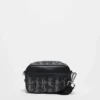 Lacoste Reporter Bag In Black With All Over Monogram Embossing For Men