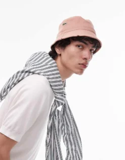 Lacoste Bucket Hat In Light Pink For Men -Clothes Fashion Store 207666004 1 pink 1