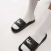 Lacoste Serve 0.0 Sliders In Black For Men
