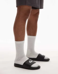 Lacoste Serve 0.0 Sliders In Black For Men -Clothes Fashion Store 207666045 3