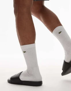 Lacoste Serve 0.0 Sliders In Black For Men -Clothes Fashion Store 207666045 4