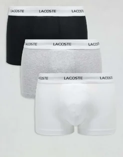 Lacoste 3 Pack Trunks In Multi For Men