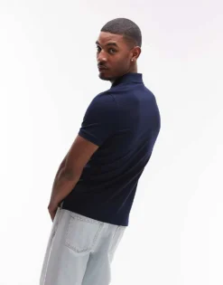 Lacoste Slim Fit Pique Polo In Navy For Men -Clothes Fashion Store 207869407 4