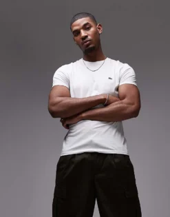 Lacoste Pima Cotton T-shirt In White For Men