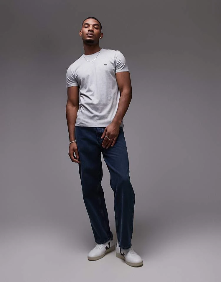 Lacoste Pima Cotton T-shirt In Grey For Men 2 Lacoste Pima Cotton T-shirt In Grey For Men - Image 2