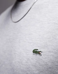 Lacoste Pima Cotton T-shirt In Grey For Men 8 Lacoste Pima Cotton T-shirt In Grey For Men -Clothes Fashion Store 207869433 4