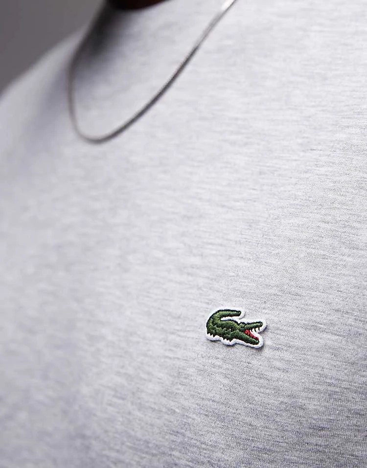 Lacoste Pima Cotton T-shirt In Grey For Men 4 Lacoste Pima Cotton T-shirt In Grey For Men - Image 4
