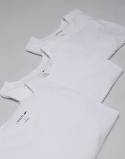 Lacoste 3 Pack T-shirt In White For Men