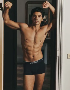 Lacoste 3 Pack Trunks In Black For Men